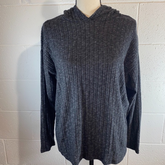 All In Favor Charcoal Gray Hoodie Sweater Large - Picture 2 of 9